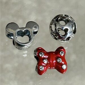Chamilia Disney Charms Lot of 3 925 Sterling Silver